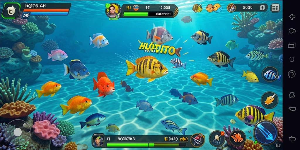 Gameplay HQTOTO menampilkan aksi menembak ikan yang menegangkan.