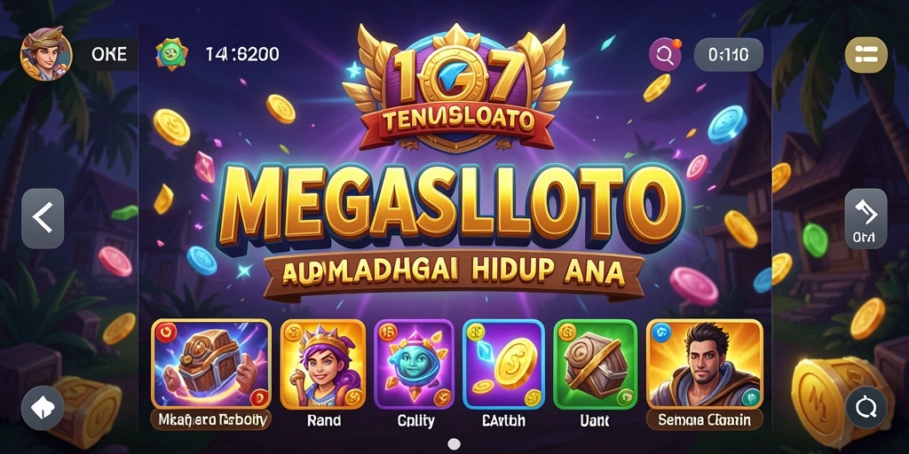 Tampilan antarmuka MEGASLOTO yang intuitif dan fungsional.
