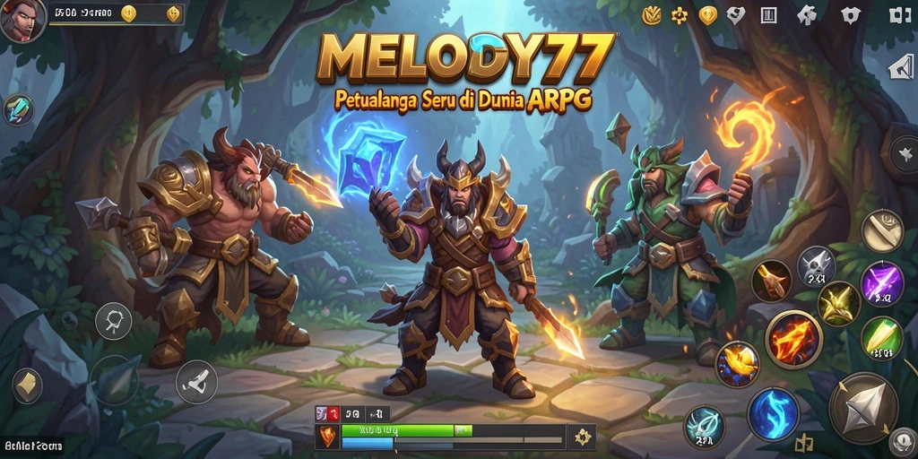 Tampilan gameplay seru dalam MELODY77 dengan pertarungan yang dinamis.