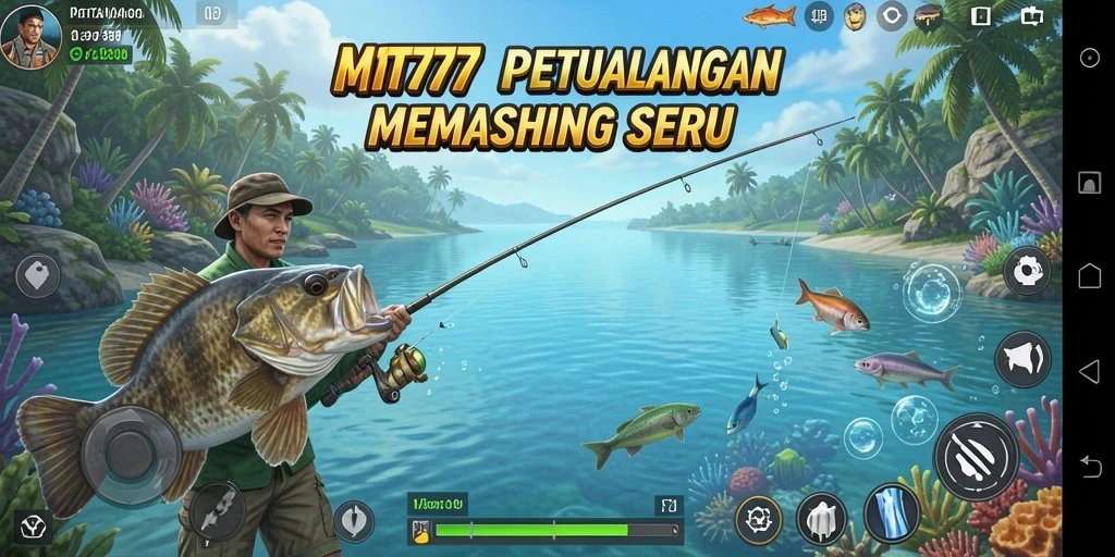 Tampilan gameplay MT777 yang menampilkan petualangan memancing yang seru.