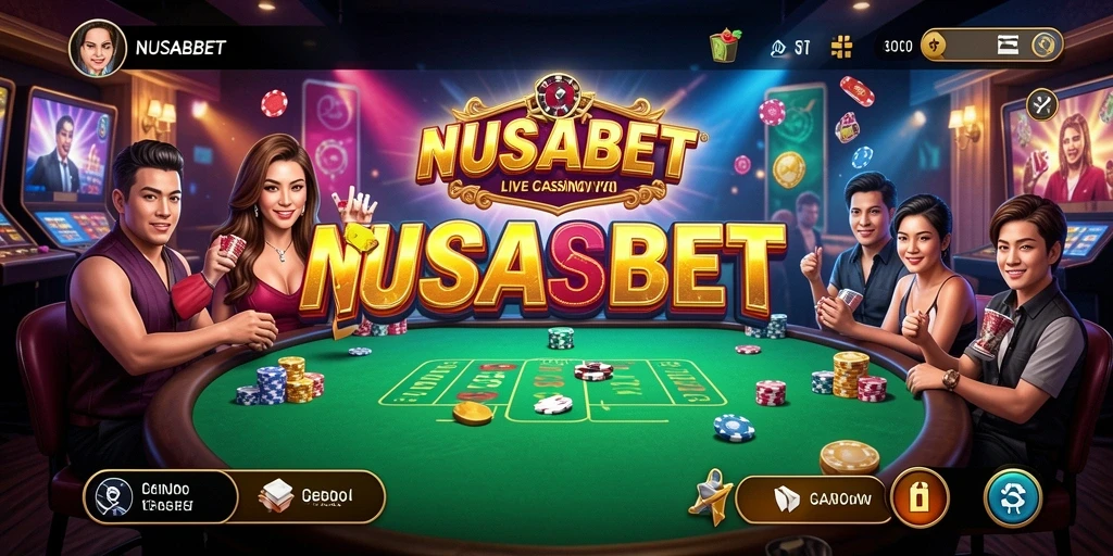 Tampilan antarmuka gameplay NUSABET yang menarik dan interaktif.