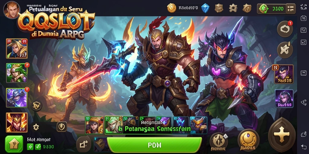 Tangkapan layar utama menunjukkan pertempuran epik di dunia ARPG.