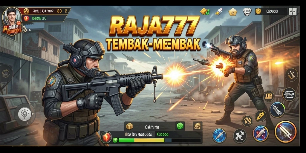 Tampilan aksi seru dalam gameplay RAJA777 dengan grafis menawan.